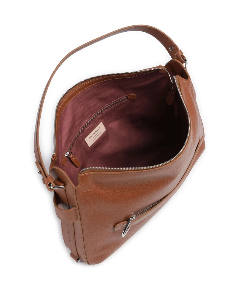 Coccinelle Gretel Ribbon Beuteltasche cognac
