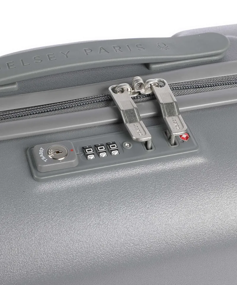 Delsey Paris x United Colors of Benetton UCB Hardside 4-Rollen Trolley steel grey