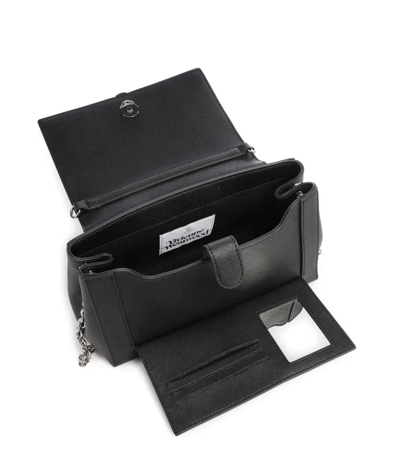 Vivienne Westwood Hazel Saffiano Plain Medium Schultertasche black