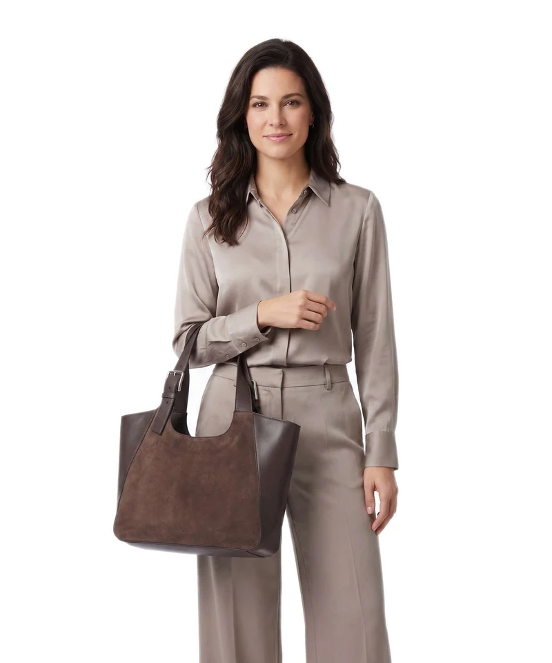 Furla Dora M Shopper toni cioccolato
