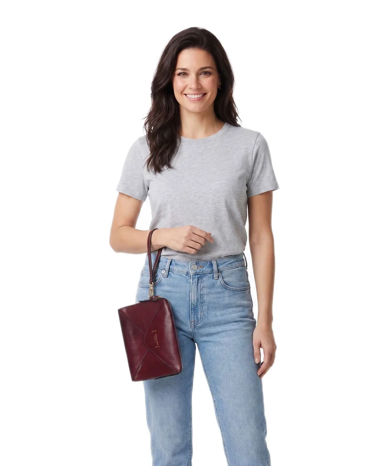 The Bridge Frida Handgelenktasche barolo
