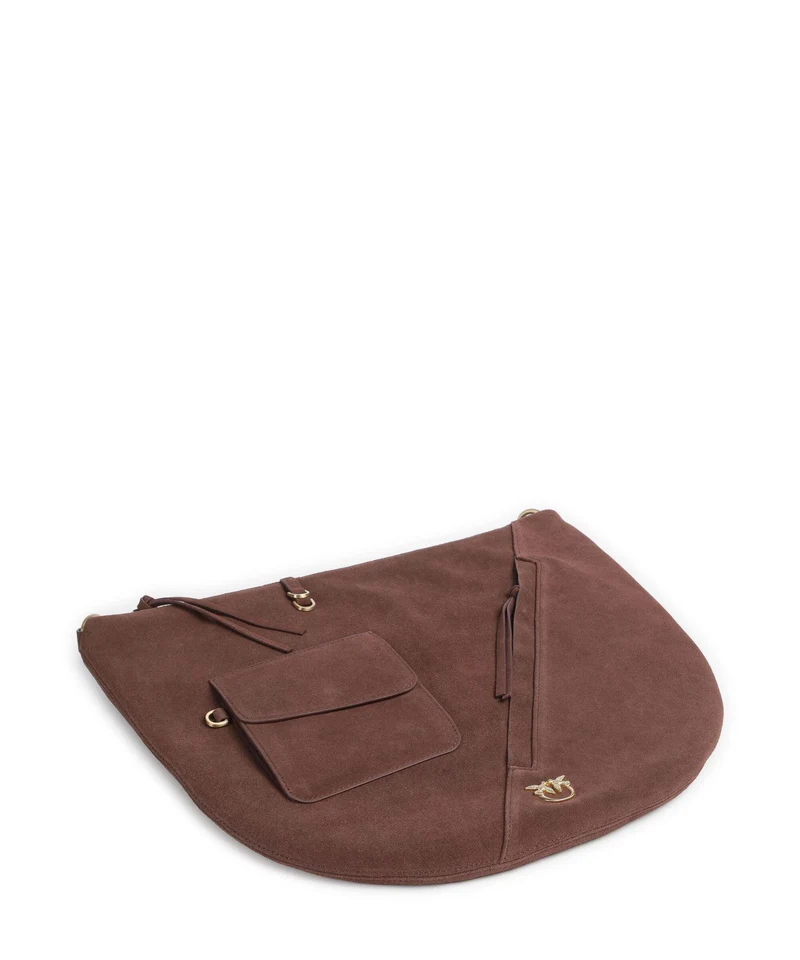 Pinko Luna Big Beuteltasche castano intenso/matt gold