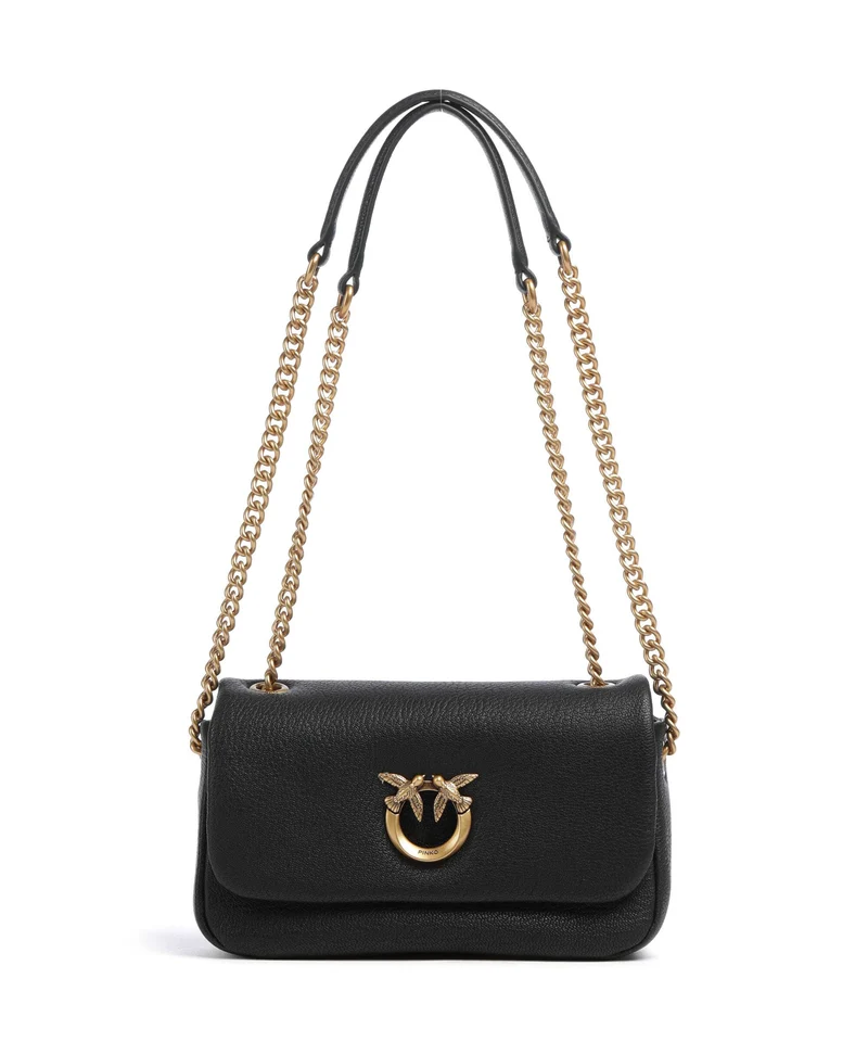 Pinko Click Soft Horizontal Chain Schultertasche nero/antique gold