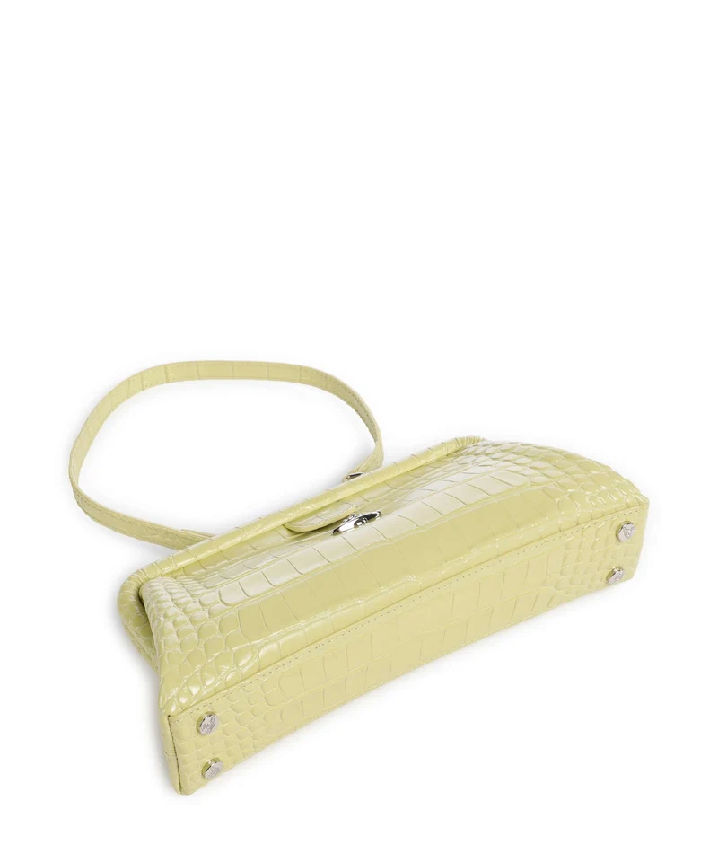 Vivienne Westwood Jane Frame Embossed Croc Schultertasche lime green