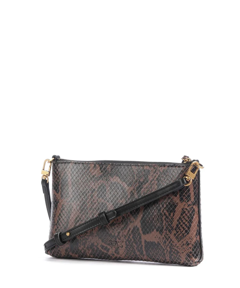 Pinko Flat Mini Umhängetasche roccia/marrone/antique gold