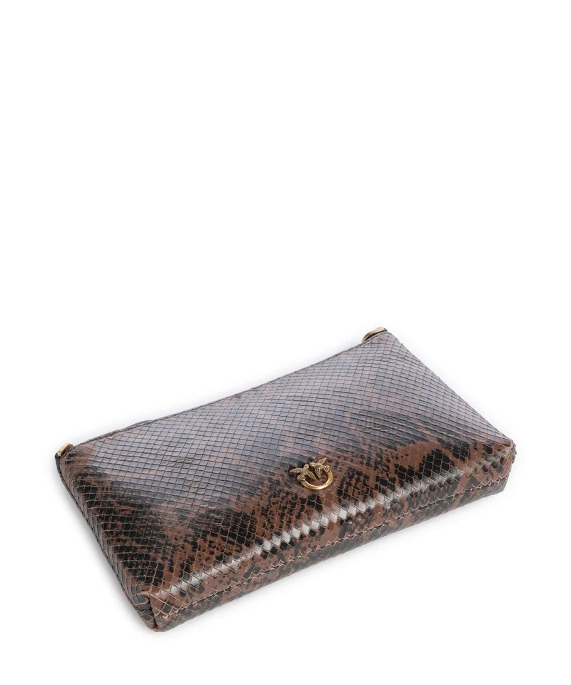 Pinko Flat Mini Umhängetasche roccia/marrone/antique gold