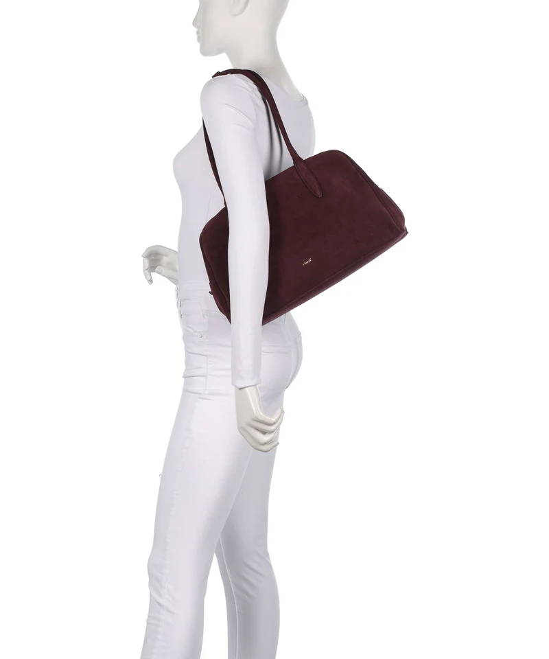 Abro Suede Amara Schultertasche burgundy