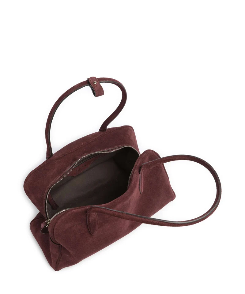 Abro Suede Amara Schultertasche burgundy
