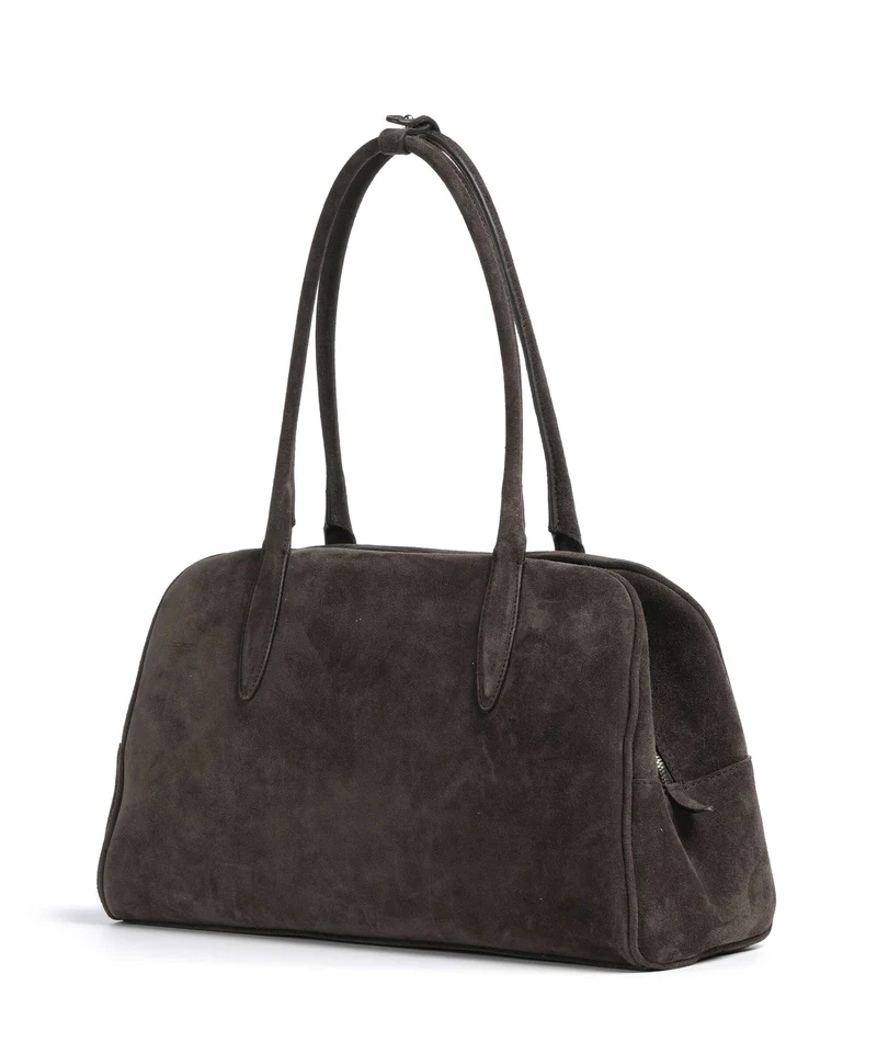Abro Suede Amara Schultertasche dark brown