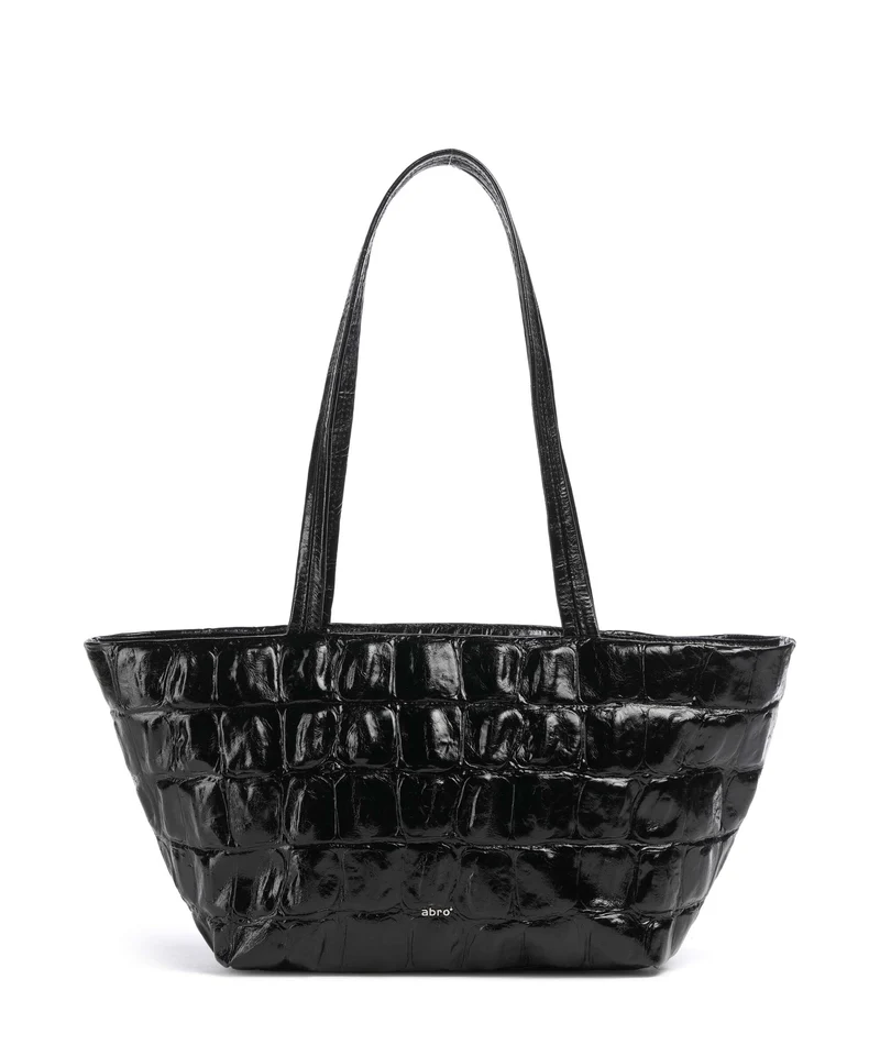 Abro Maxxi Cocco Alba Shopper black/nickel