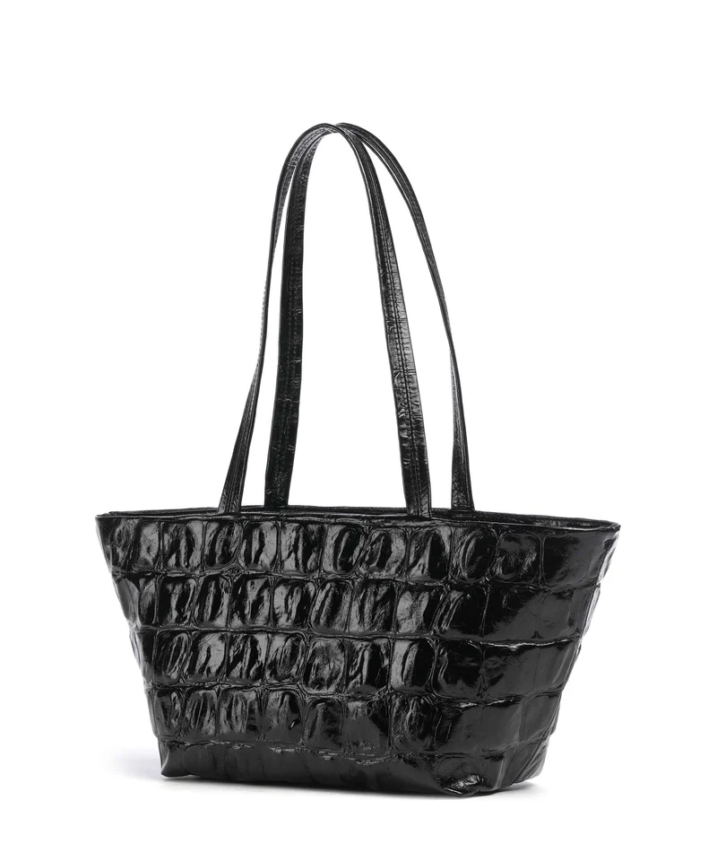 Abro Maxxi Cocco Alba Shopper black/nickel