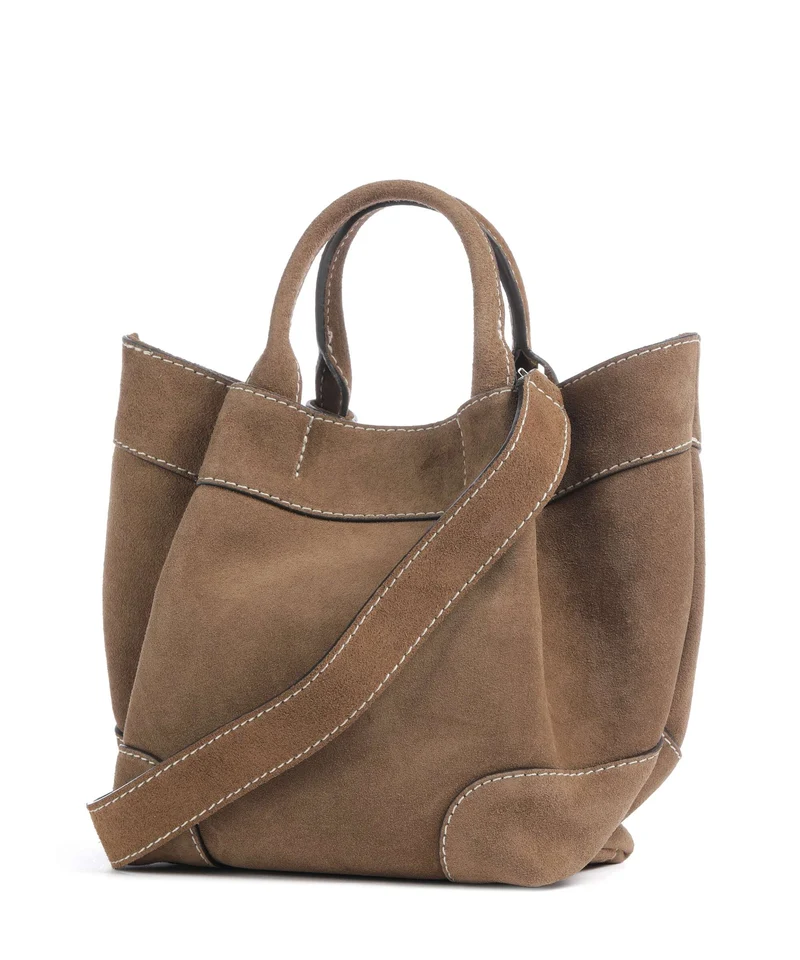 Abro Suede Essential Small Handtasche khaki