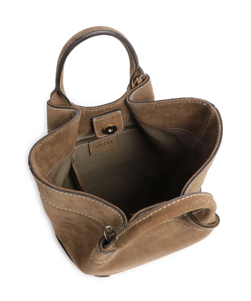 Abro Suede Essential Small Handtasche khaki