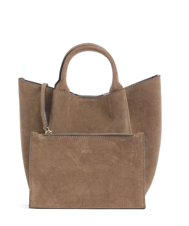 Abro Suede Essential Small Handtasche khaki