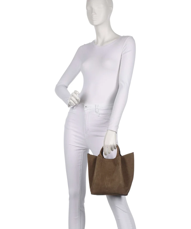 Abro Suede Essential Small Handtasche khaki