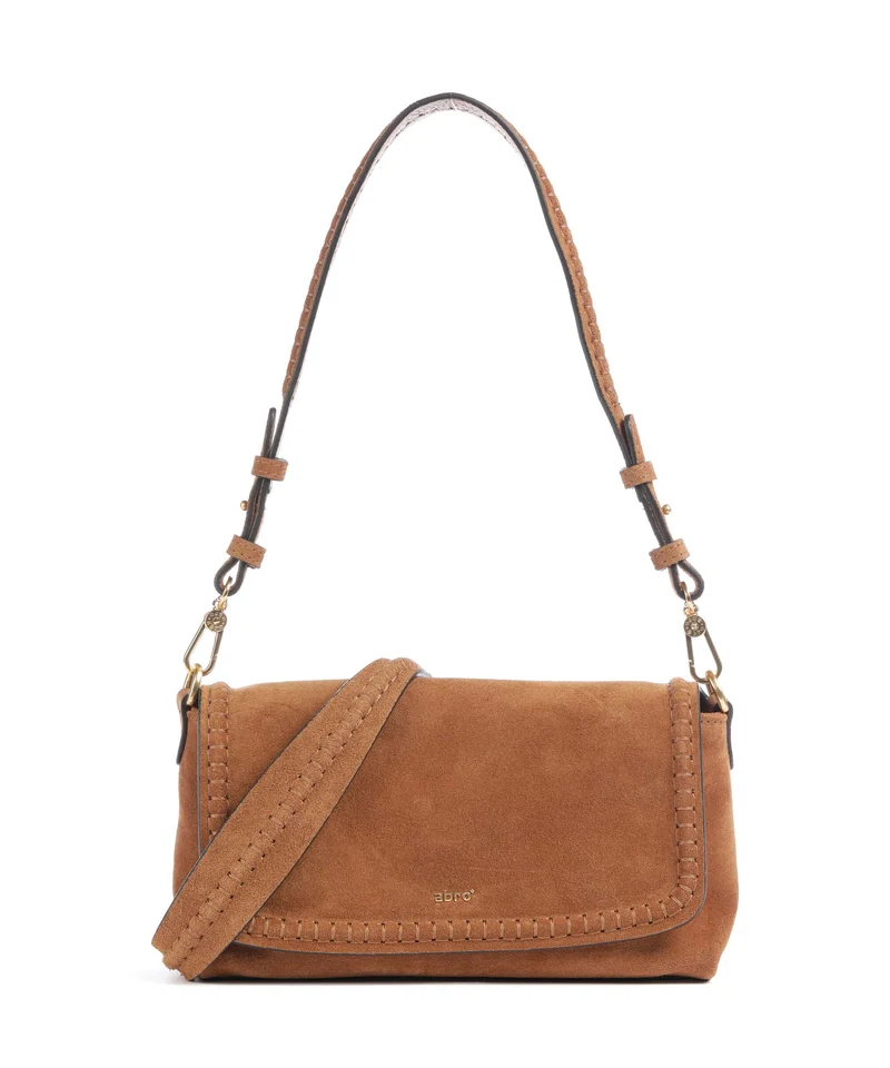 Abro Suede Signature Schultertasche cuoio