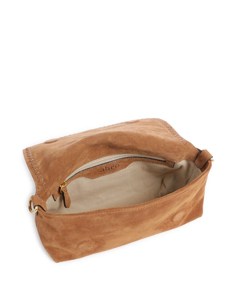 Abro Suede Signature Schultertasche cuoio