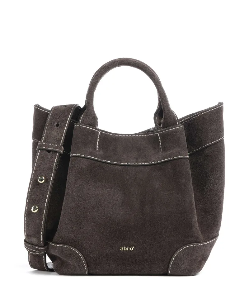 Abro Suede Essential Small Handtasche dark brown