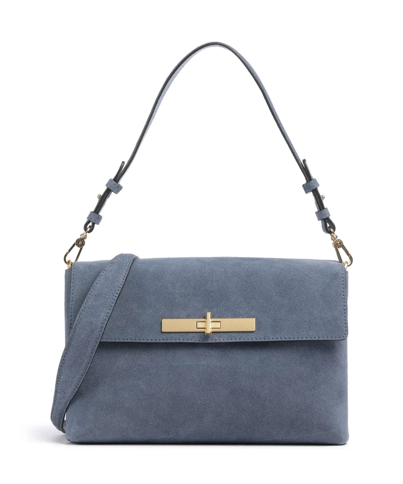 Abro Suede Twist Schultertasche jeans