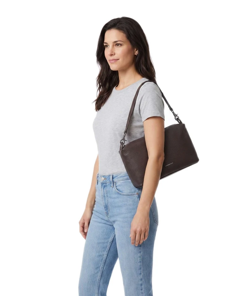 Mandarina Duck Mellow Leather Schultertasche espresso