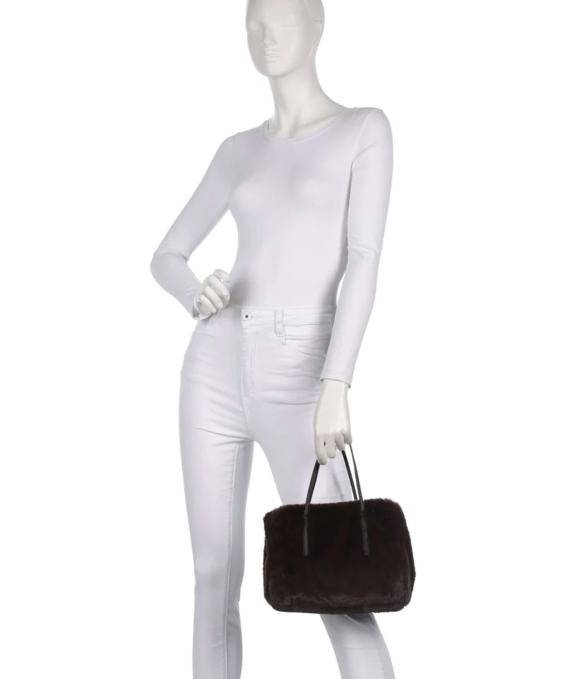 Abro Fur Noelle Handtasche dark brown