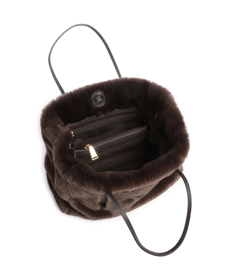 Abro Fur Noelle Handtasche dark brown