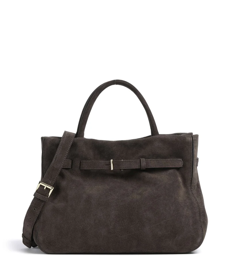 Abro Suede Jill Handtasche dark brown