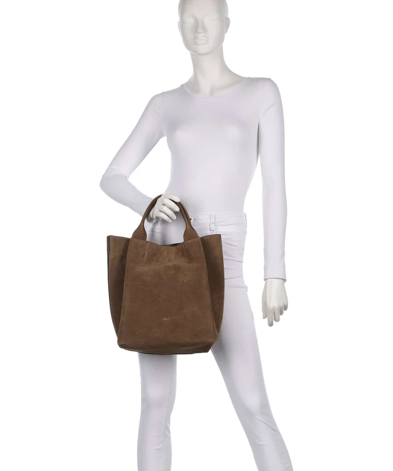 Abro Suede Essential Medium Handtasche khaki