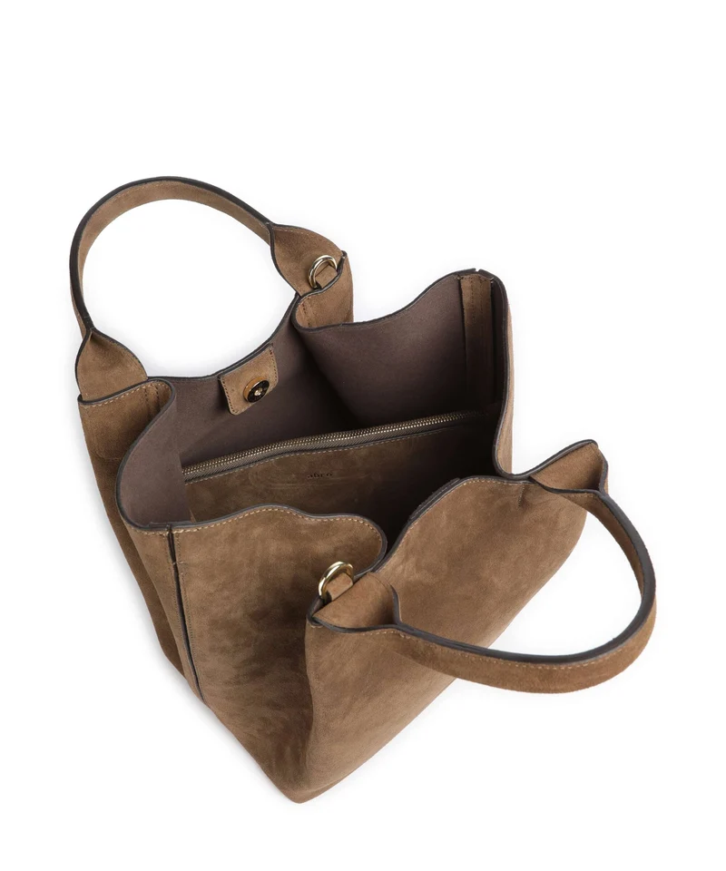 Abro Suede Essential Medium Handtasche khaki