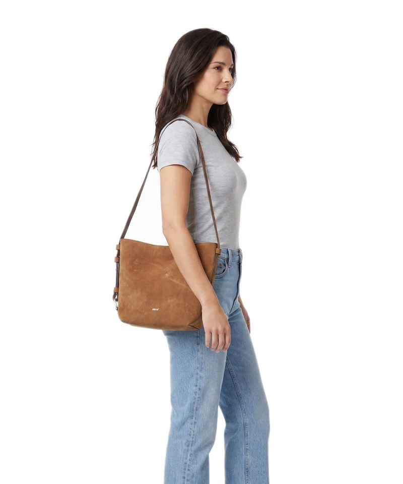 Abro Suede Cosmo Beuteltasche cuoio