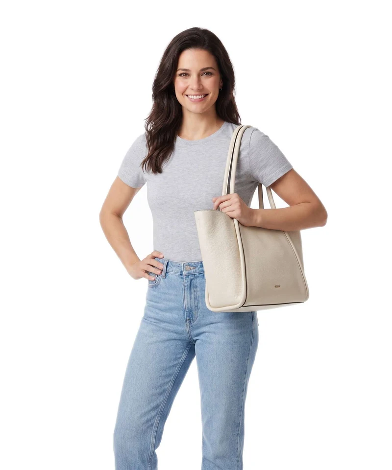 Abro Agave Willow Small Shopper beige