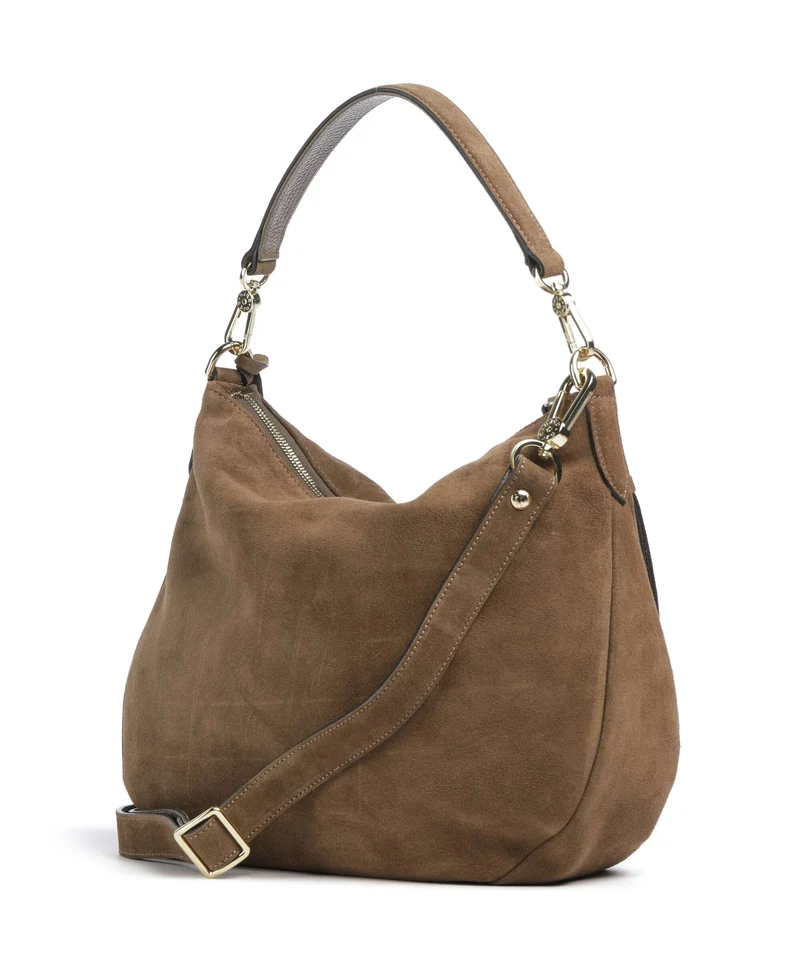 Abro Suede Juna Small Beuteltasche khaki