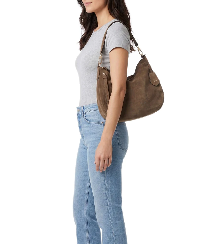 Abro Suede Juna Small Beuteltasche khaki