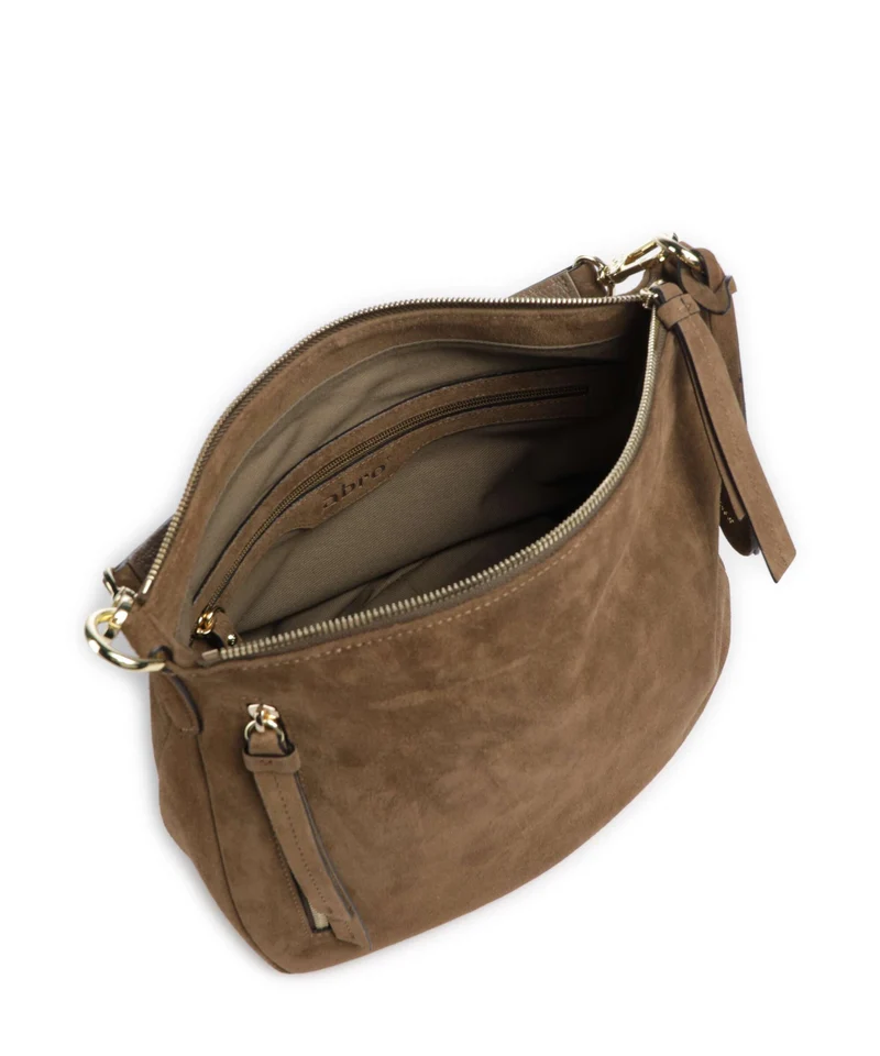 Abro Suede Juna Small Beuteltasche khaki