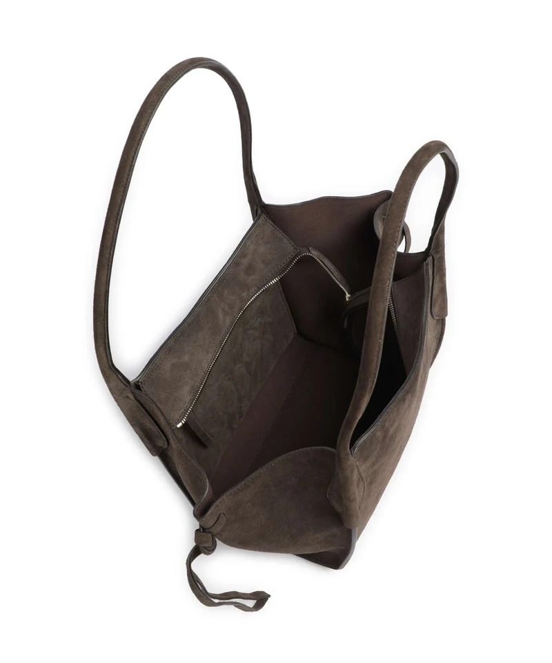 Abro Suede Vibe Small Schultertasche dark brown