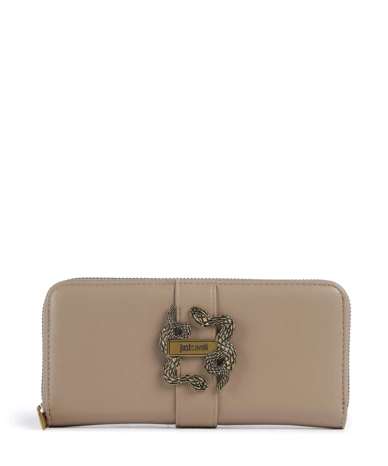 Just Cavalli Iconic Snakes Geldbörse tan