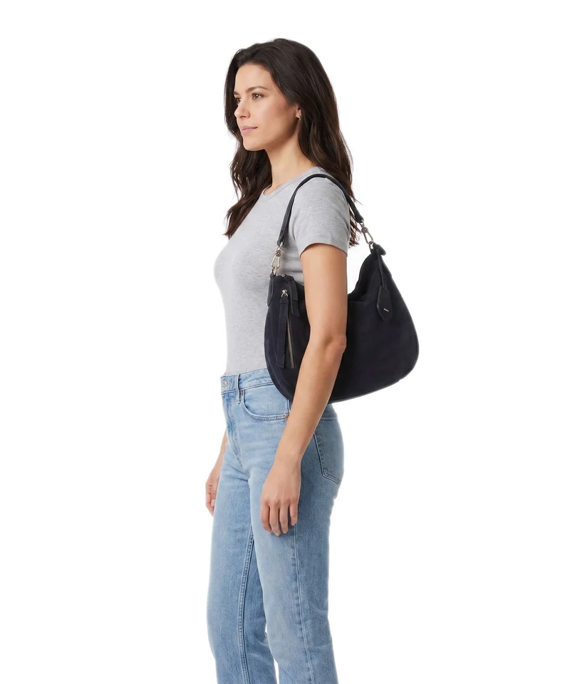 Abro Suede Juna Small Beuteltasche navy