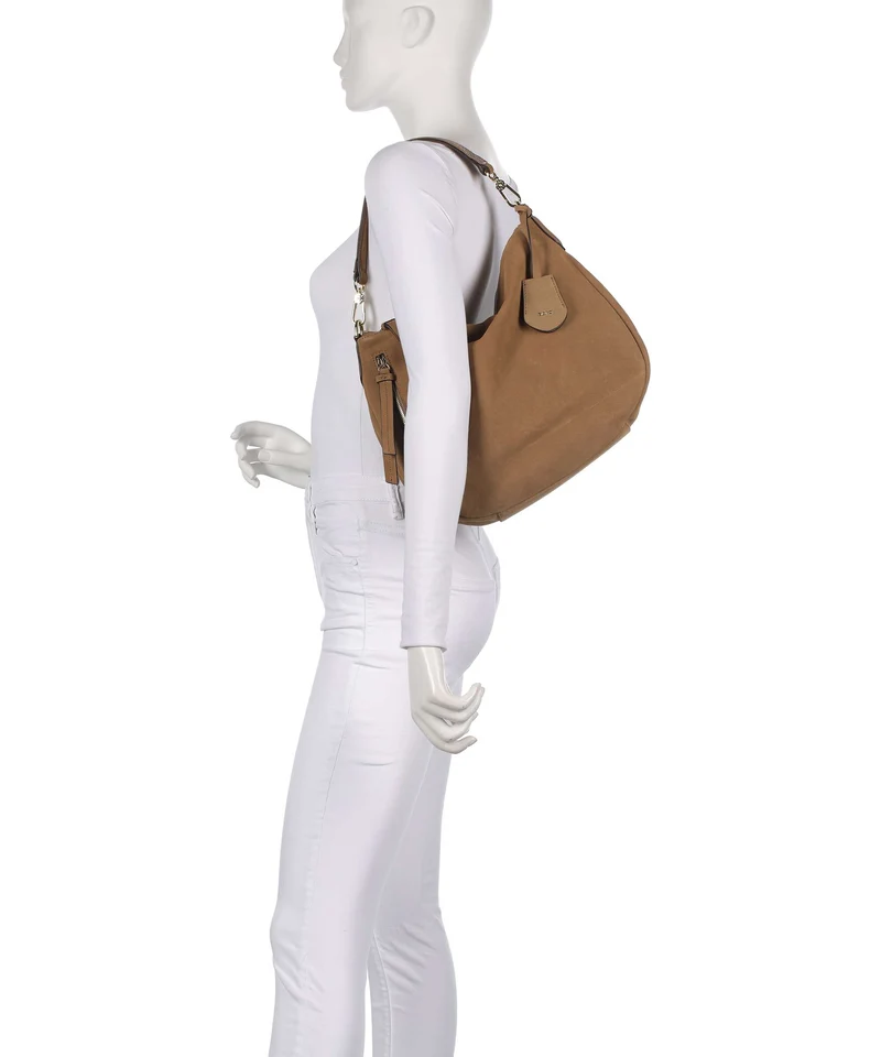 Abro Suede Juna Small Beuteltasche cappuccino