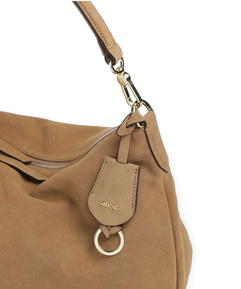 Abro Suede Juna Small Beuteltasche cappuccino