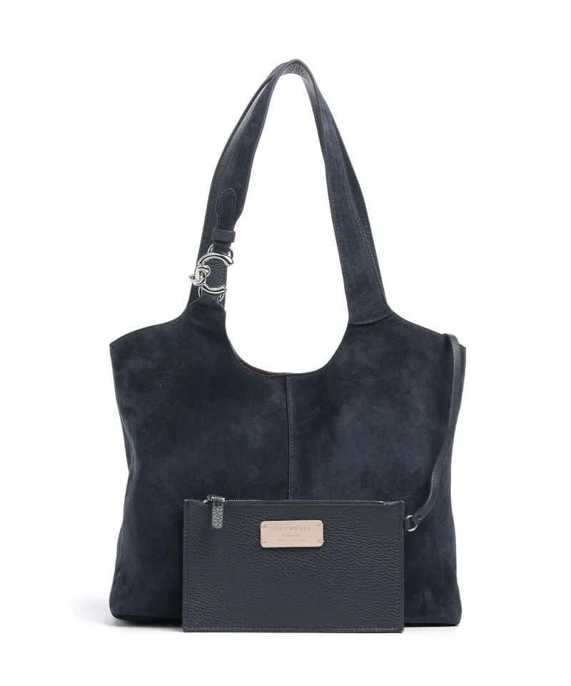 Coccinelle C-Easy Suede Beuteltasche midnight blue