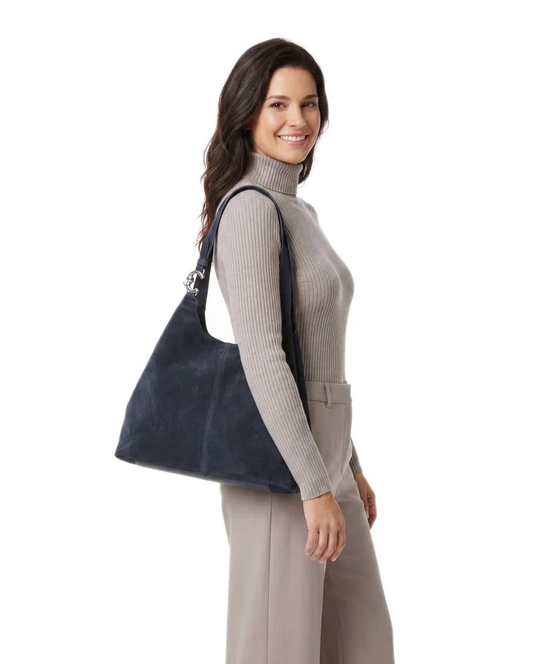 Coccinelle C-Easy Suede Beuteltasche midnight blue