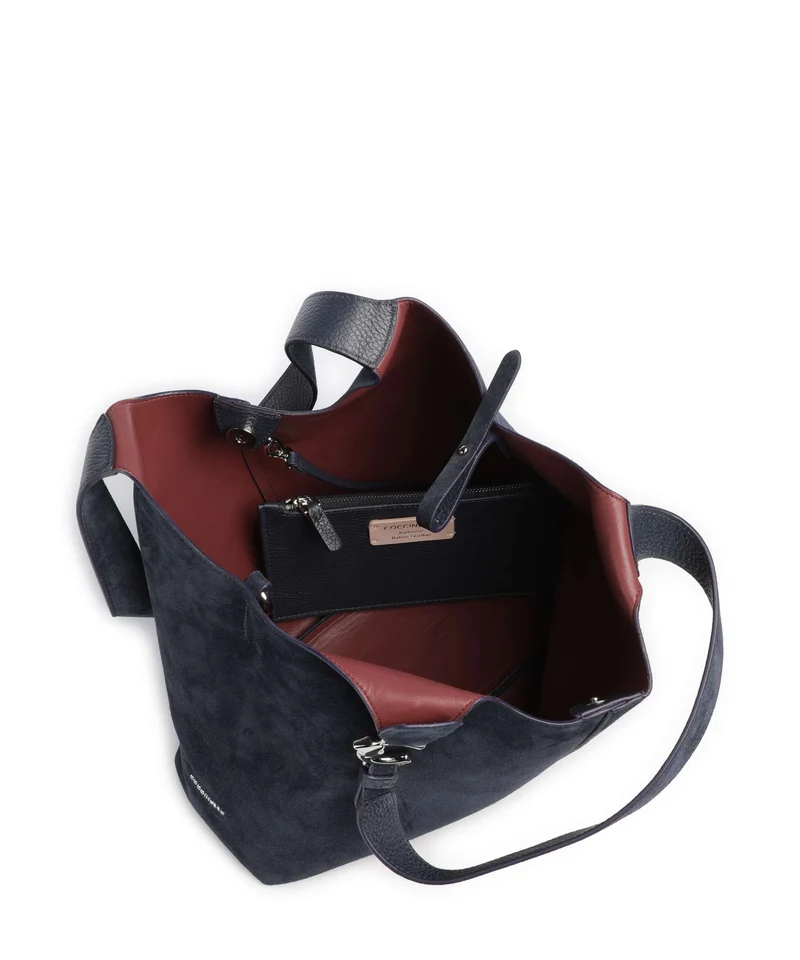 Coccinelle C-Easy Suede Beuteltasche midnight blue