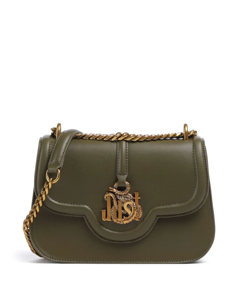 Just Cavalli Just Snake Schultertasche fir green