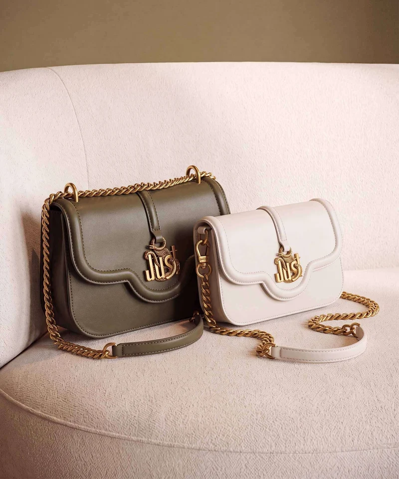 Just Cavalli Just Snake Schultertasche fir green