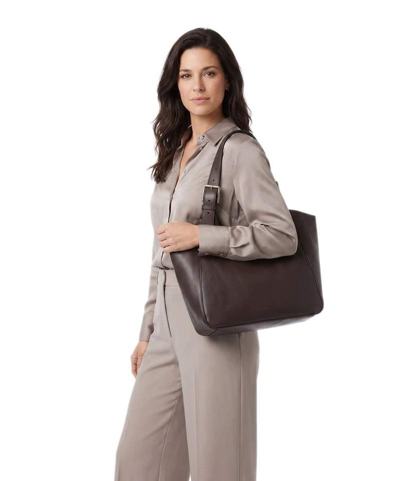 Furla Dora M Shopper dark cioccolato