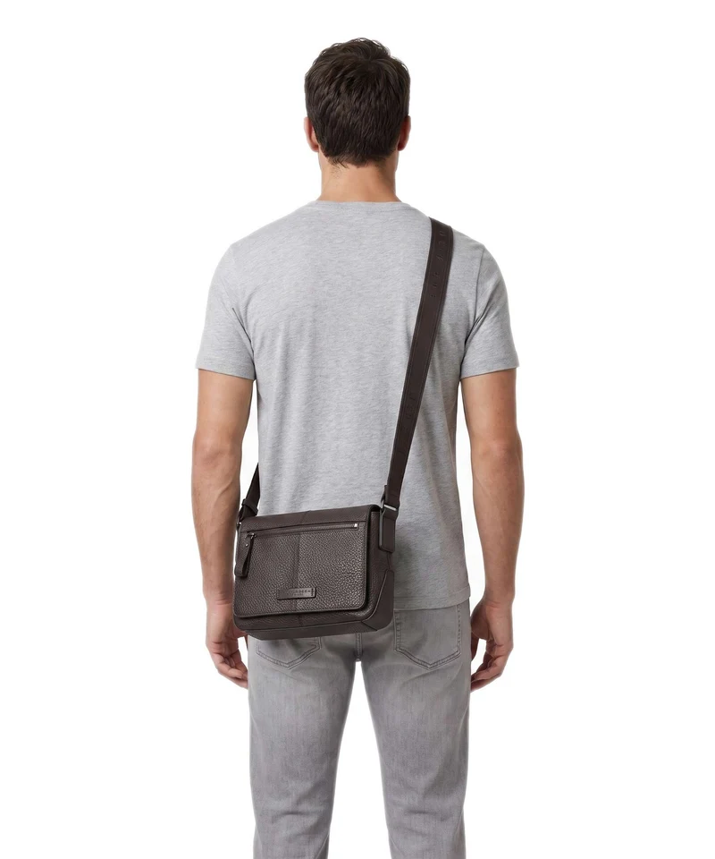 The Bridge Manfredi Kuriertasche moka