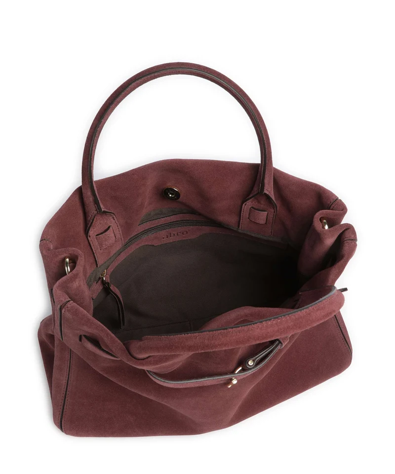 Abro Suede Jill Handtasche burgundy