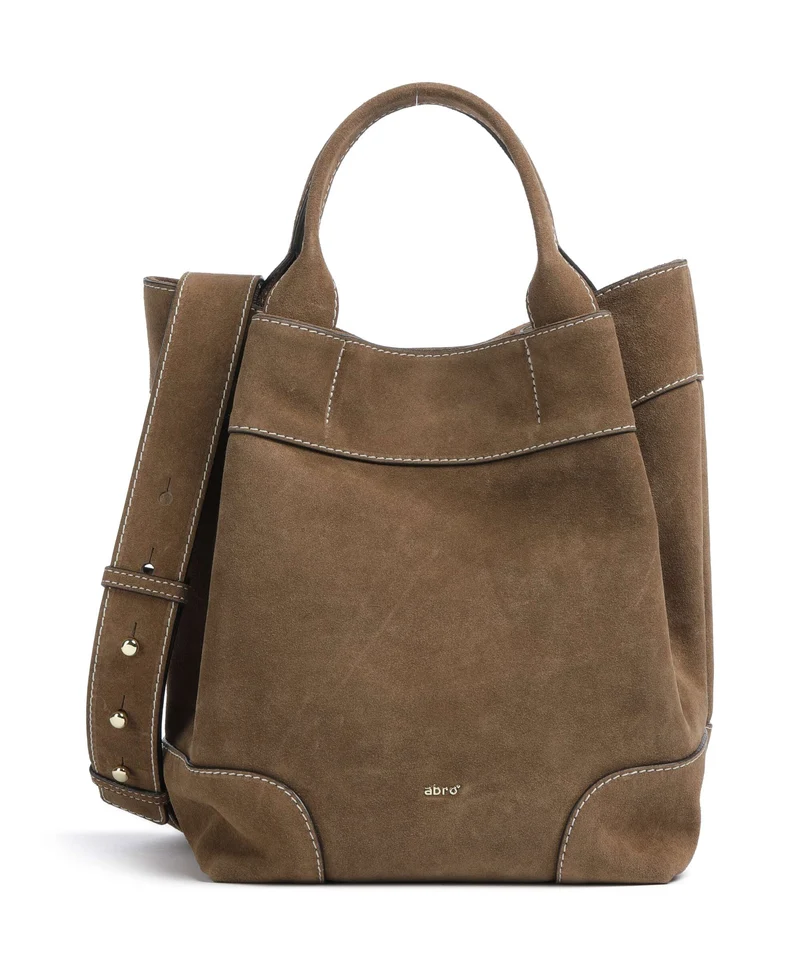 Abro Suede Essential Medium Handtasche khaki