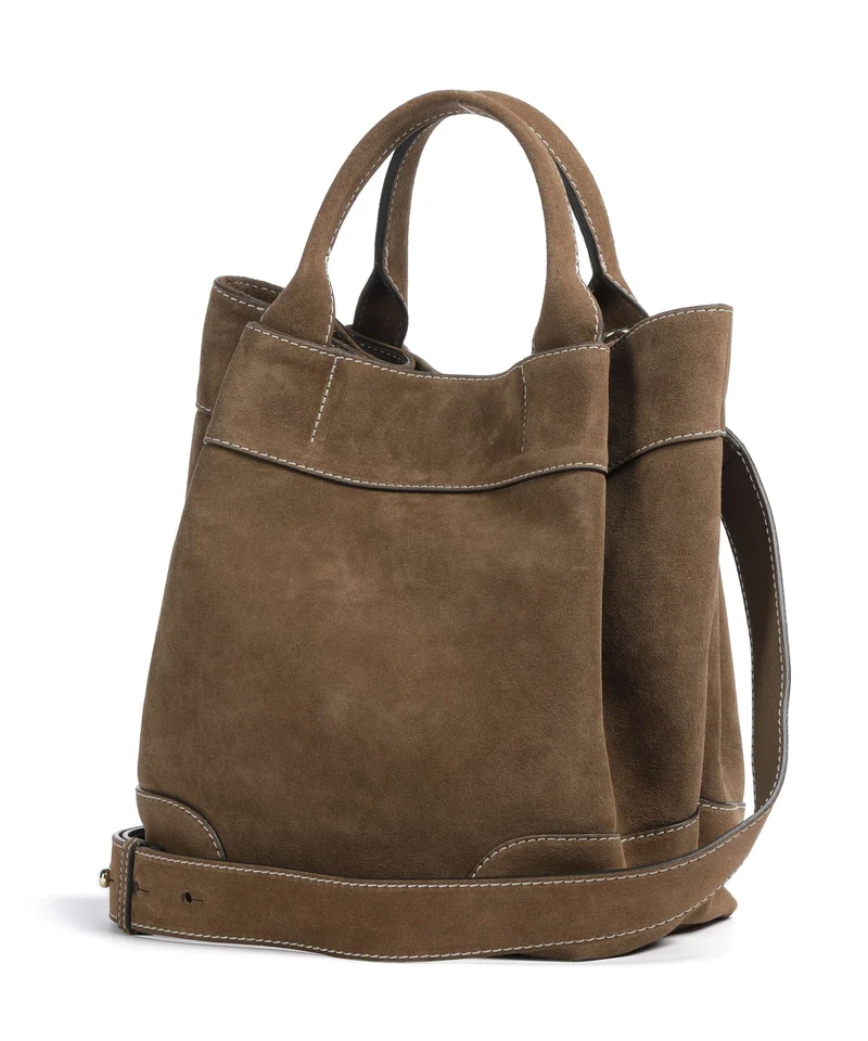 Abro Suede Essential Medium Handtasche khaki