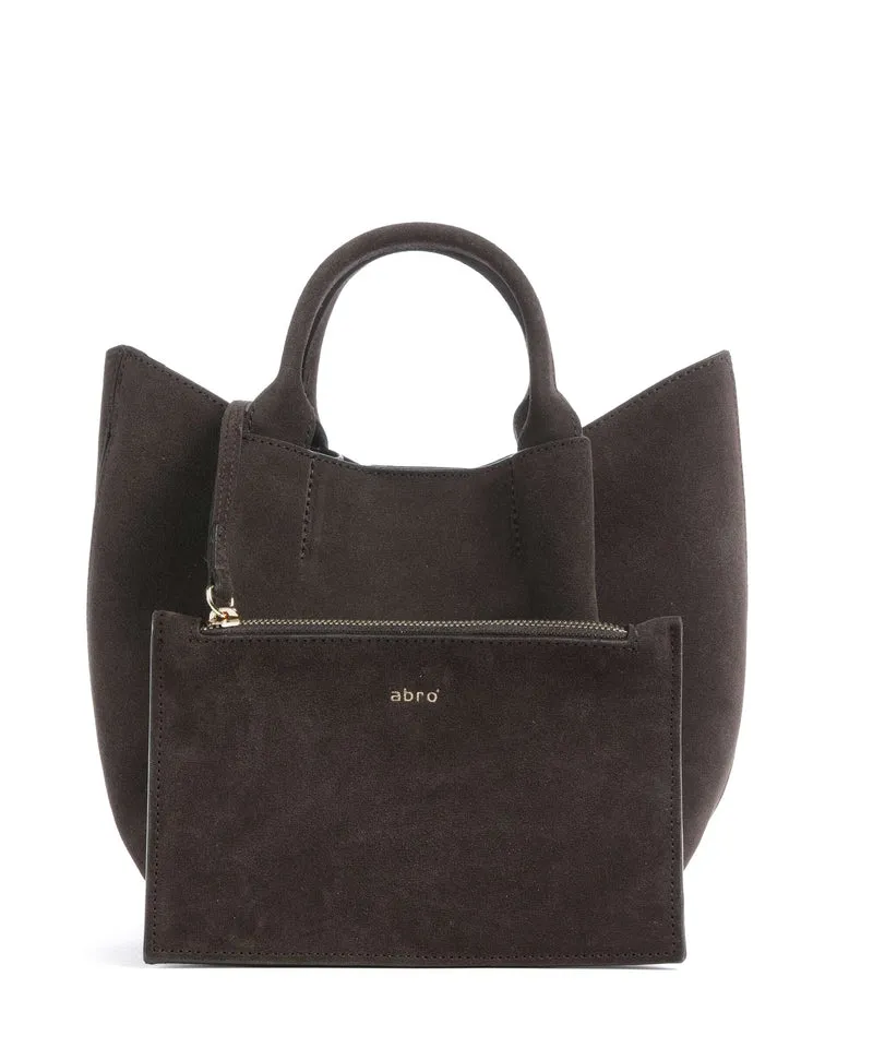 Abro Suede Essential Small Handtasche dark brown